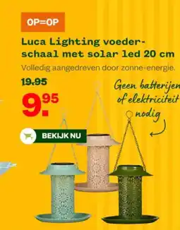 Welkoop Luca Lighting voeder- schaal met solar led aanbieding
