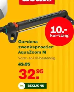 Welkoop Gardena zwenksproeier AquaZoom M aanbieding