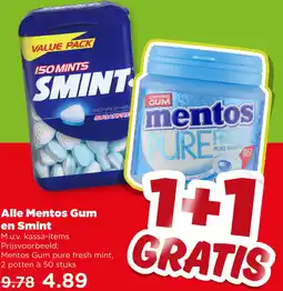 PLUS Alle Mentos Gum aanbieding