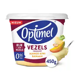 PLUS Optimel Yoghurt vezels Mango Kiwi Banaan aanbieding