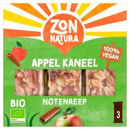 PLUS Zonnatura Reep noten appel en kaneel bio aanbieding
