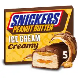 PLUS Snickers Creamy ijs 5-pack aanbieding