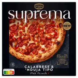 PLUS Dr. Oetker Suprema pizza calabrese nduja tipo aanbieding