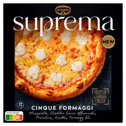 PLUS Dr. Oetker Suprema pizza cinque formaggi aanbieding