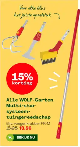Welkoop Alle WOLF-Garten Multi-star systeem- tuingereedschap aanbieding