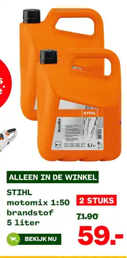 Welkoop STIHL motomix 1:50 brandstof 5 liter aanbieding