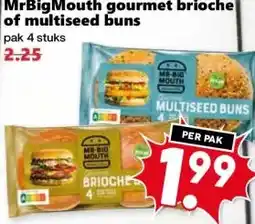 Coop MrBigMouth gourmet brioche of multiseed buns aanbieding