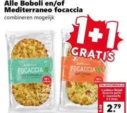 Coop Alle Boboli en/of Mediterraneo focaccia aanbieding