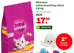 Welkoop Whiskas kattenvoeding adult 3.8 kg aanbieding