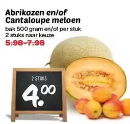 Coop Abrikozen en/of Cantaloupe meloen aanbieding