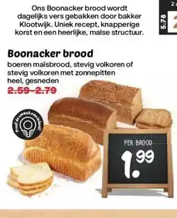 Coop Boonacker brood aanbieding