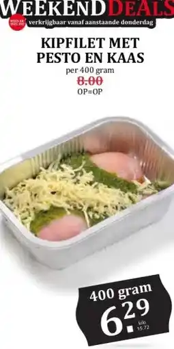 Coop KIPFILET MET PESTO EN KAAS aanbieding