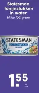 Coop Statesman tonijnstukken in water aanbieding