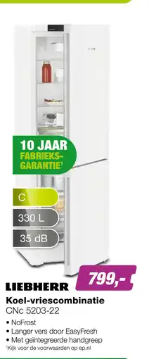 EP Liebherr CNc 5203-22 Koel-vriescombinatie aanbieding