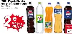 Coop 7UP, Pepsi, Rivella en/of Sisi zero sugar aanbieding