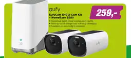 EP eufy eufyCam E40 2-Cam Kit - HomeBase S380 Cameraset aanbieding