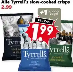 Coop Alle Tyrrell's slow-cooked crisps aanbieding