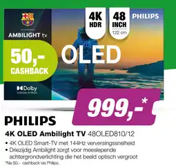 EP Philips 48OLED810 4K OLED Ambilight TV (2025) aanbieding
