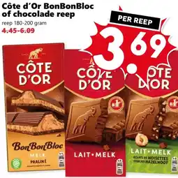 Coop Côte d'Or BonBonBloc of chocolade reep aanbieding