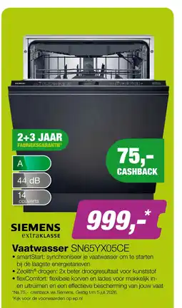 EP Siemens SN65YX05CE iQ500 extraKlasse Inbouw Vaatwasser aanbieding