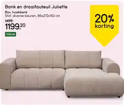 Leen Bakker Bank en draaifauteuil Juliette aanbieding