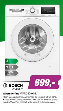 EP BOSCH WAN2829XNL Serie 4 EXCLUSIV Wasmachine aanbieding