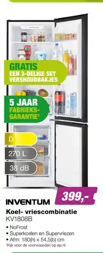 EP Inventum KV1808B Koel-vriescombinatie aanbieding