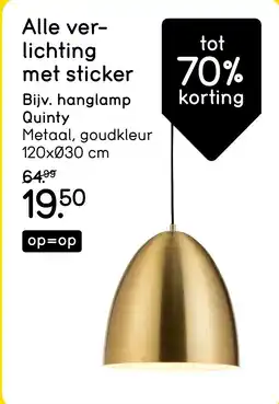 Leen Bakker Alle verlichting met sticker aanbieding