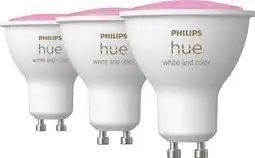 MediaMarkt PHILIPS HUE Spot GU10 WACA 3-pack aanbieding