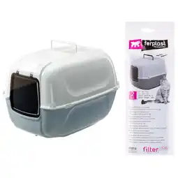 Zooplus Voordeelset: Ferplast Prima XXL kattenbak + 2 vervangingsfilters aanbieding