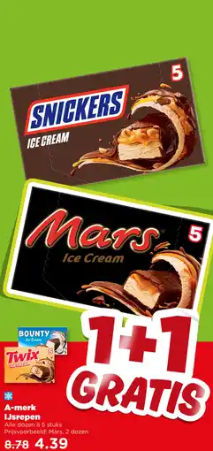 PLUS A-merk IJsrepen aanbieding