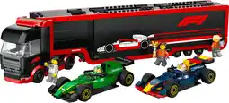 Coolblue LEGO City F1 Truck met RB20 en AMR24 F1 auto's 60445 aanbieding