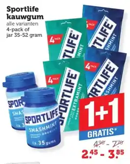 Coop Sportlife kauwgum aanbieding