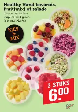 Coop Healthy Hand bavarois, fruit(mix) of salade aanbieding