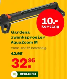 Welkoop Gardena zwenksproeier AquaZoom M aanbieding