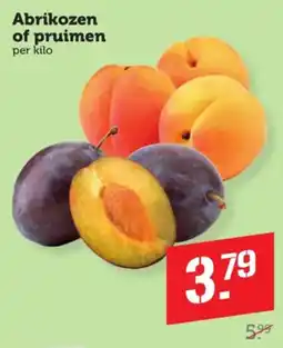 Coop Abrikozen of pruimen aanbieding