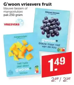 Coop G'woon vriesvers fruit aanbieding