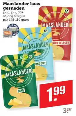 Coop Maaslander kaas gesneden aanbieding