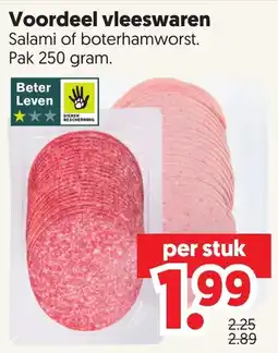 Dekamarkt Voordeel vleeswaren salami of boterhamworst. aanbieding