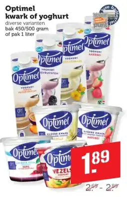 Coop Optimel kwark of yoghurt aanbieding