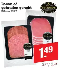 Coop Bacon of gebraden gehakt aanbieding
