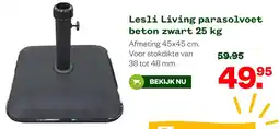 Welkoop Lesli Living parasolvoet beton zwart aanbieding