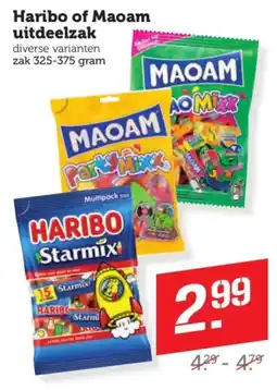 Coop Haribo of Maoam uitdeelzak aanbieding