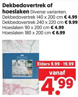 Dekamarkt Dekbedovertrek of hoeslaken aanbieding