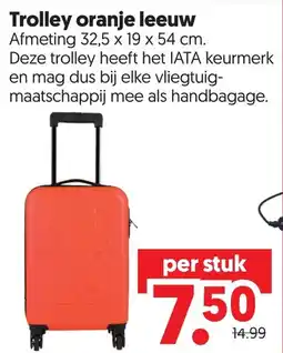 Dekamarkt Trolley oranje leeuw aanbieding