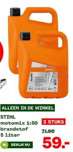 Welkoop Stihl motomix 1:50 brandstof aanbieding