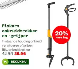 Welkoop Fiskars onkruidtrekker en grijper aanbieding
