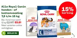 Welkoop Alle Royal Canin honden of kattenvoeding aanbieding