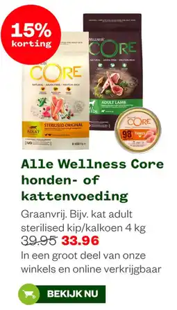 Welkoop Alle Wellness Core honden of kattenvoeding aanbieding