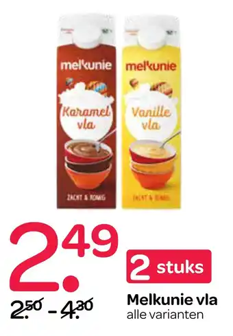 Spar Melkunie vla aanbieding